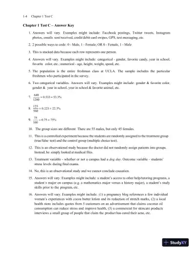 Solution Manual for Essential Statistics, 2nd Edition - Page 19 preview image
