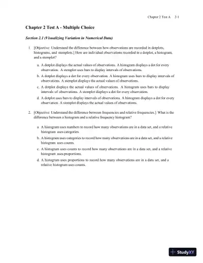 Solution Manual for Essential Statistics, 2nd Edition - Page 21 preview image