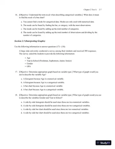Solution Manual for Essential Statistics, 2nd Edition - Page 27 preview image