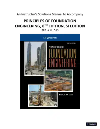 Principles Of Foundation Engineering, 8th Edition Test Bank - Page 1 preview image