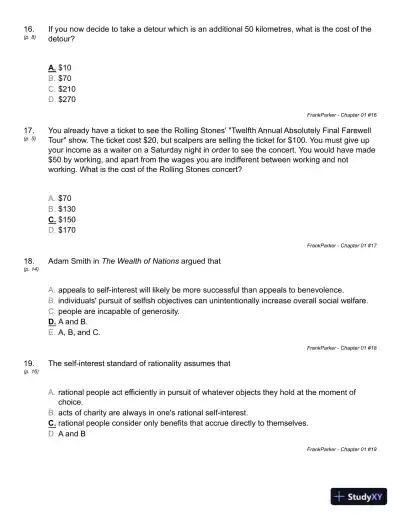 Microeconomics and Behaviour 5th Edition Test Bank - Page 16 preview image