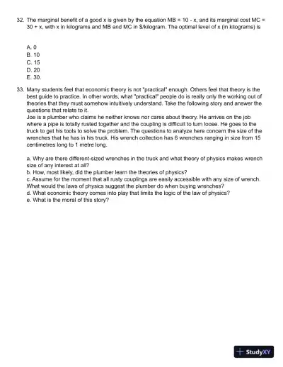 Microeconomics and Behaviour 5th Edition Test Bank - Page 9 preview image
