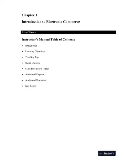 Electronic Commerce, 12th Edition Class Notes - Page 1 preview image