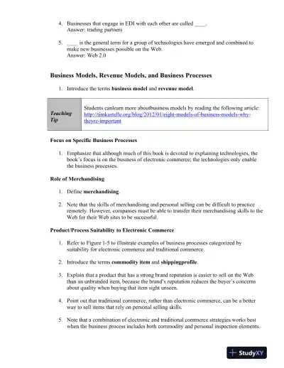 Electronic Commerce, 12th Edition Class Notes - Page 7 preview image