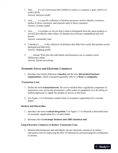 Electronic Commerce, 12th Edition Class Notes - Page 9 preview image