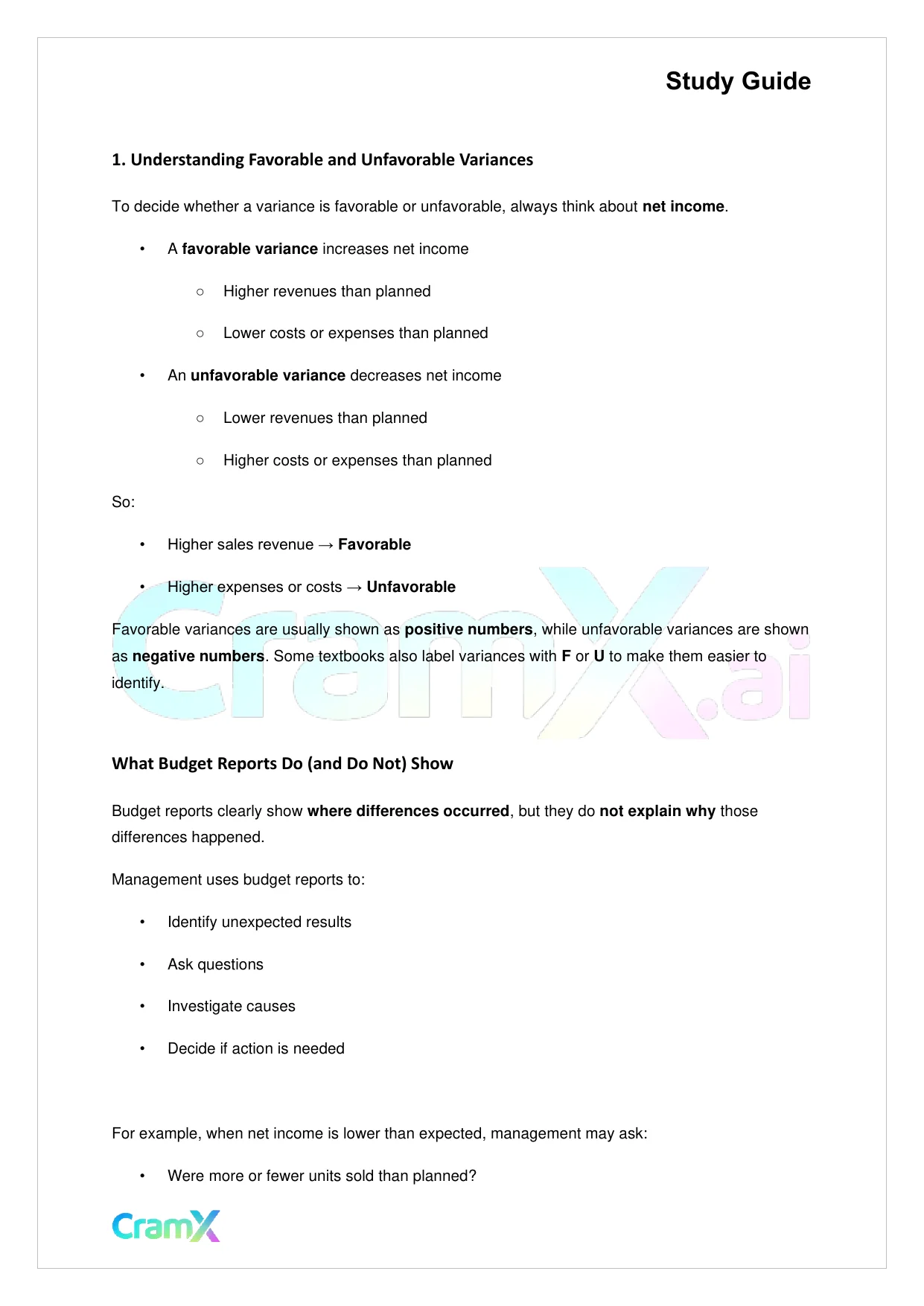 Accounting Principles II – Flexible Budgets and Standard Costs - Page 2 preview image