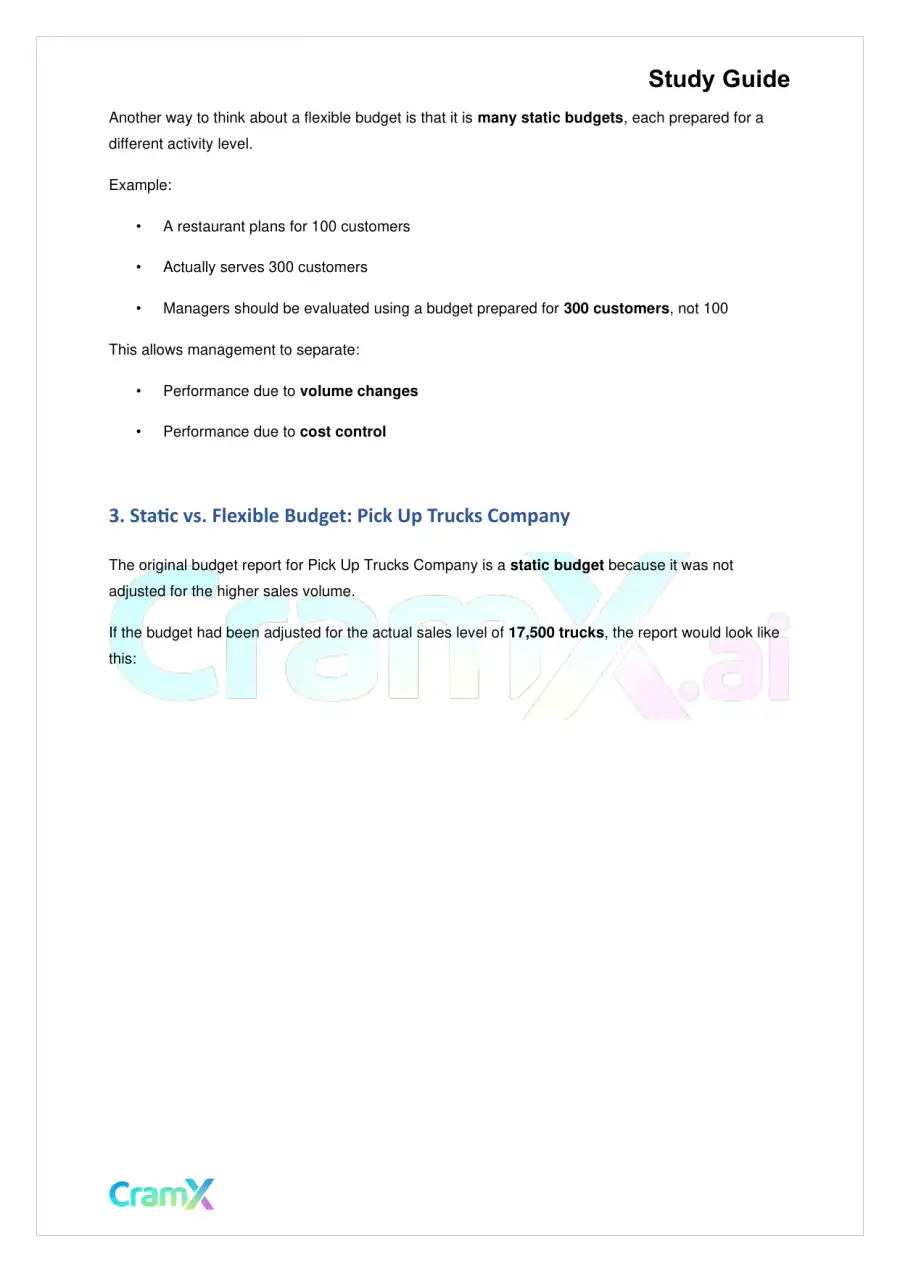 Accounting Principles II – Flexible Budgets and Standard Costs, page 4