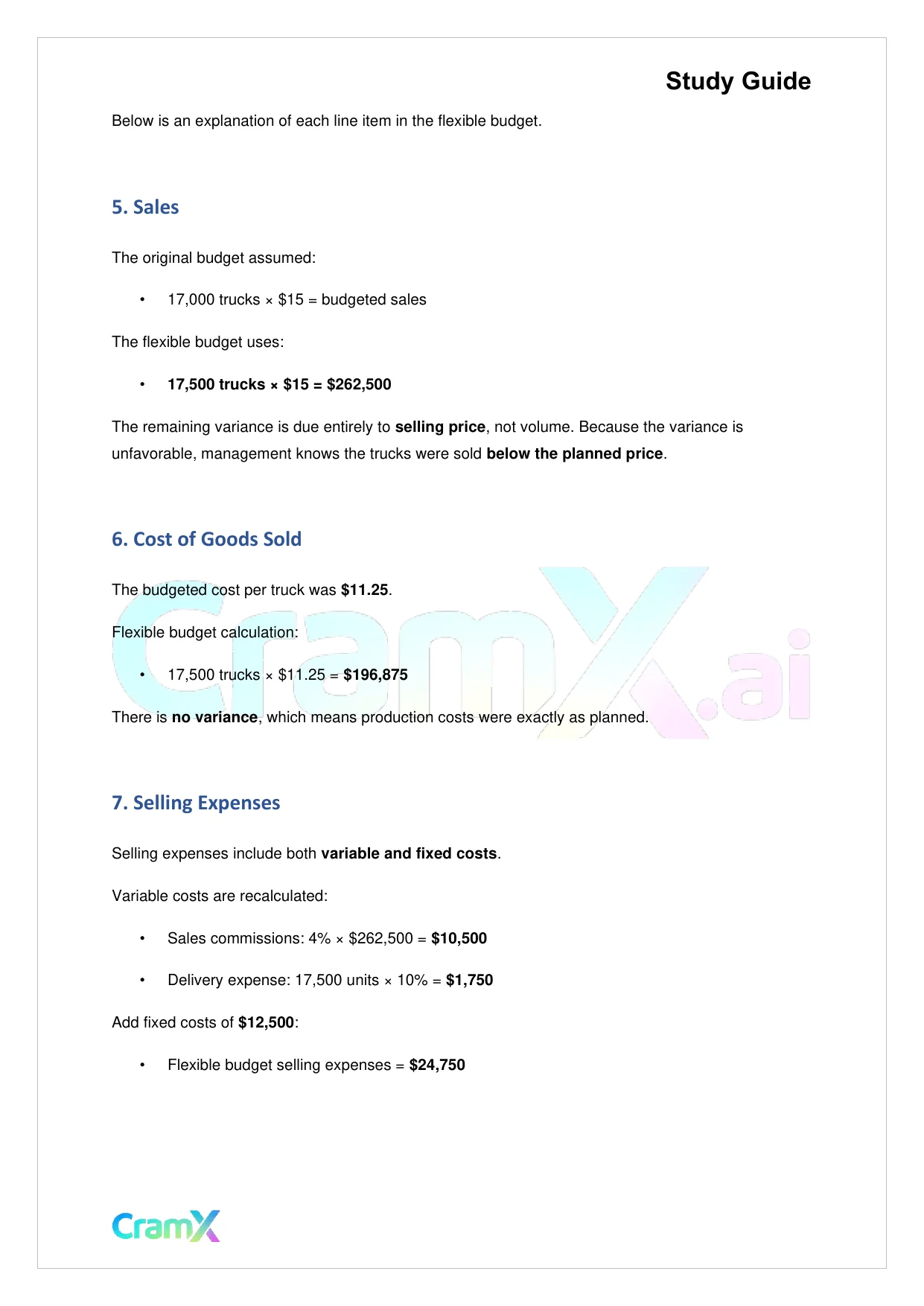 Accounting Principles II – Flexible Budgets and Standard Costs - Page 6 preview image
