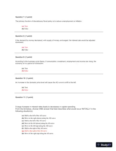 Understanding Economic Concepts And Money Supply Calculations - Page 3 preview image