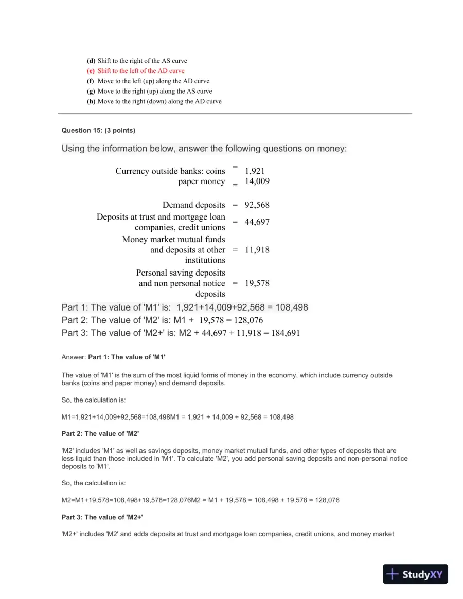 Understanding Economic Concepts And Money Supply Calculations, page 5