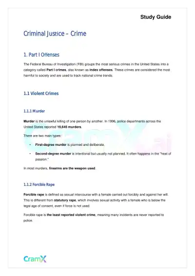 Criminal Justice - Crime - Page 1 preview image