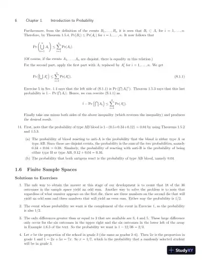 Solution Manual for Probability and Statistics, 4th Edition - Page 13 preview image