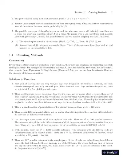 Solution Manual for Probability and Statistics, 4th Edition - Page 14 preview image