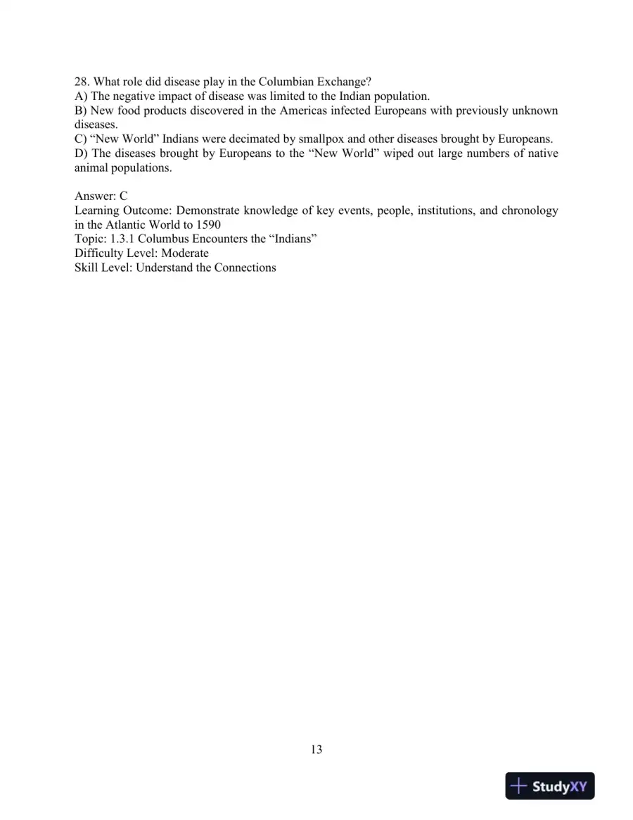 Test Bank for Visions of America: A History of the United States, Volume 1, 3rd Edition, page 16