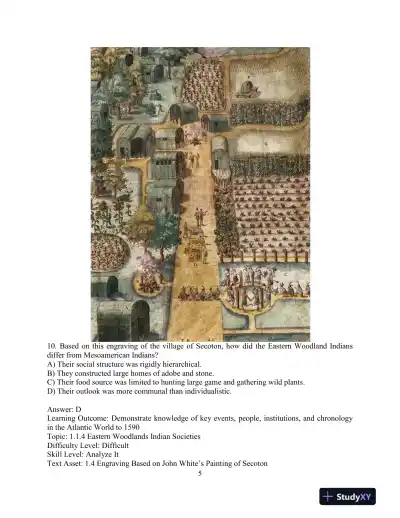 Test Bank for Visions of America: A History of the United States, Volume 1, 3rd Edition - Page 8 preview image