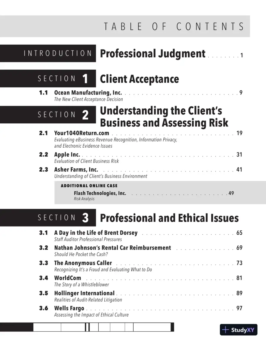 Solution Manual for Auditing Cases: An Interactive Learning Approach, 7th Edition, page 5