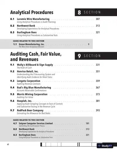 Solution Manual for Auditing Cases: An Interactive Learning Approach, 7th Edition - Page 8 preview image