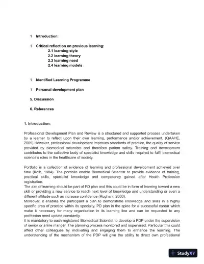 Portfolio And Reflective Practice In Biomedical Science: A Comprehensive Guide - Page 3 preview image