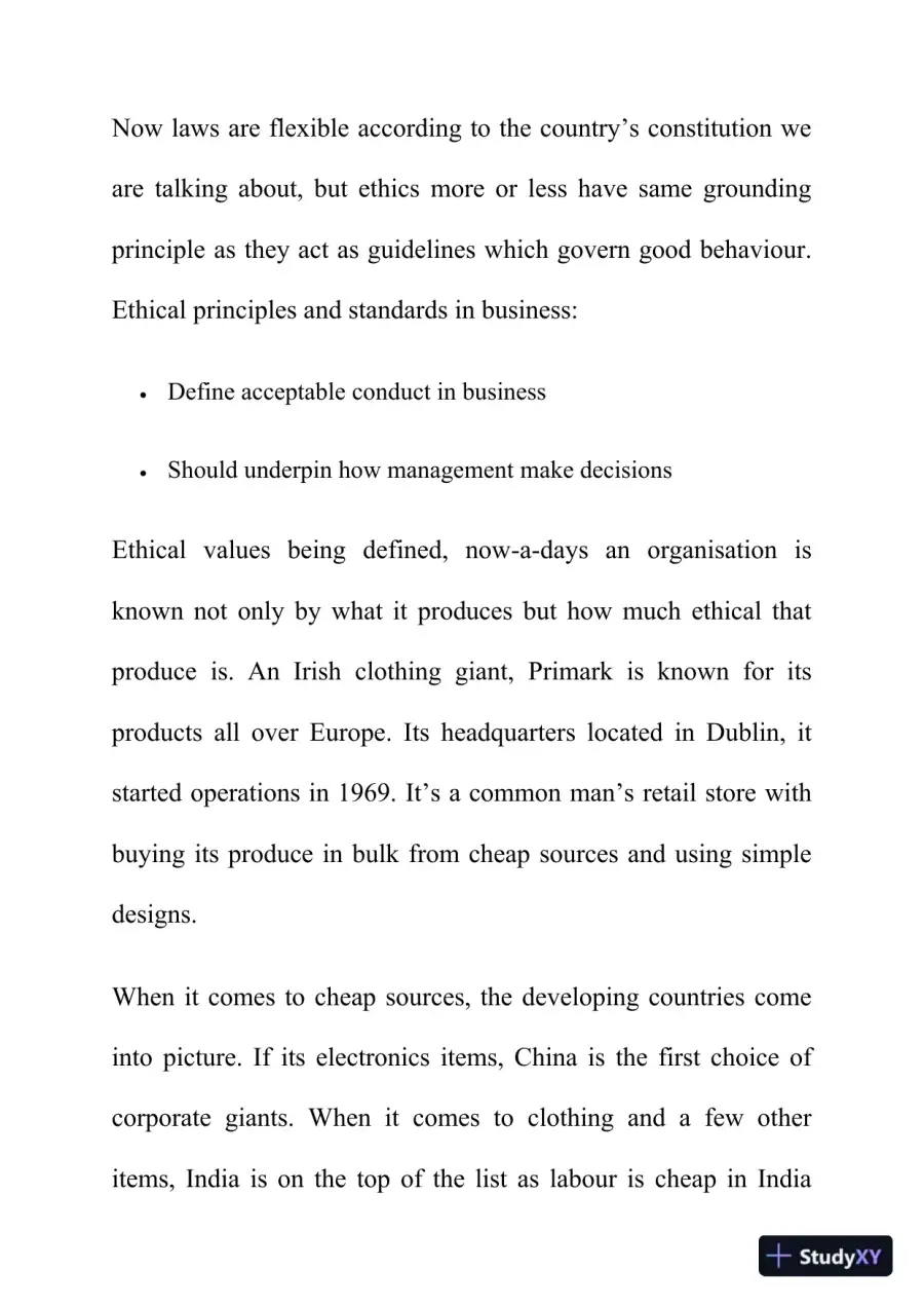 Ethical Dilemmas In Global Supply Chains: A Case Study Of Primark's Child Labor Controversy, page 3