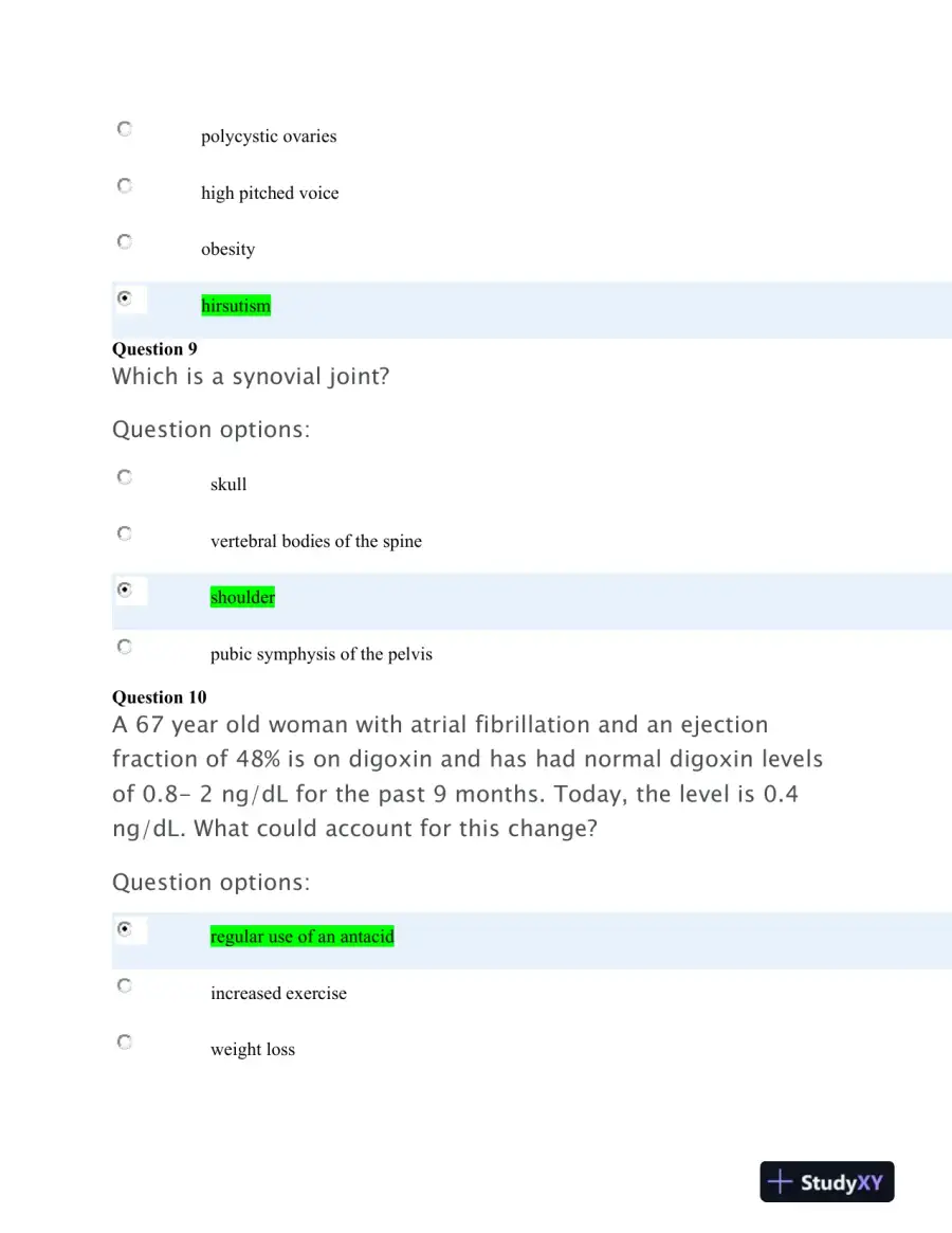 APEA3p Nursing Diagnosis Practice Exam With Answers (75 Solved Questions), page 6
