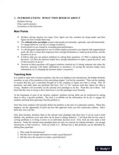 Managerial Economics, 3rd Edition Class Notes - Page 1 preview image