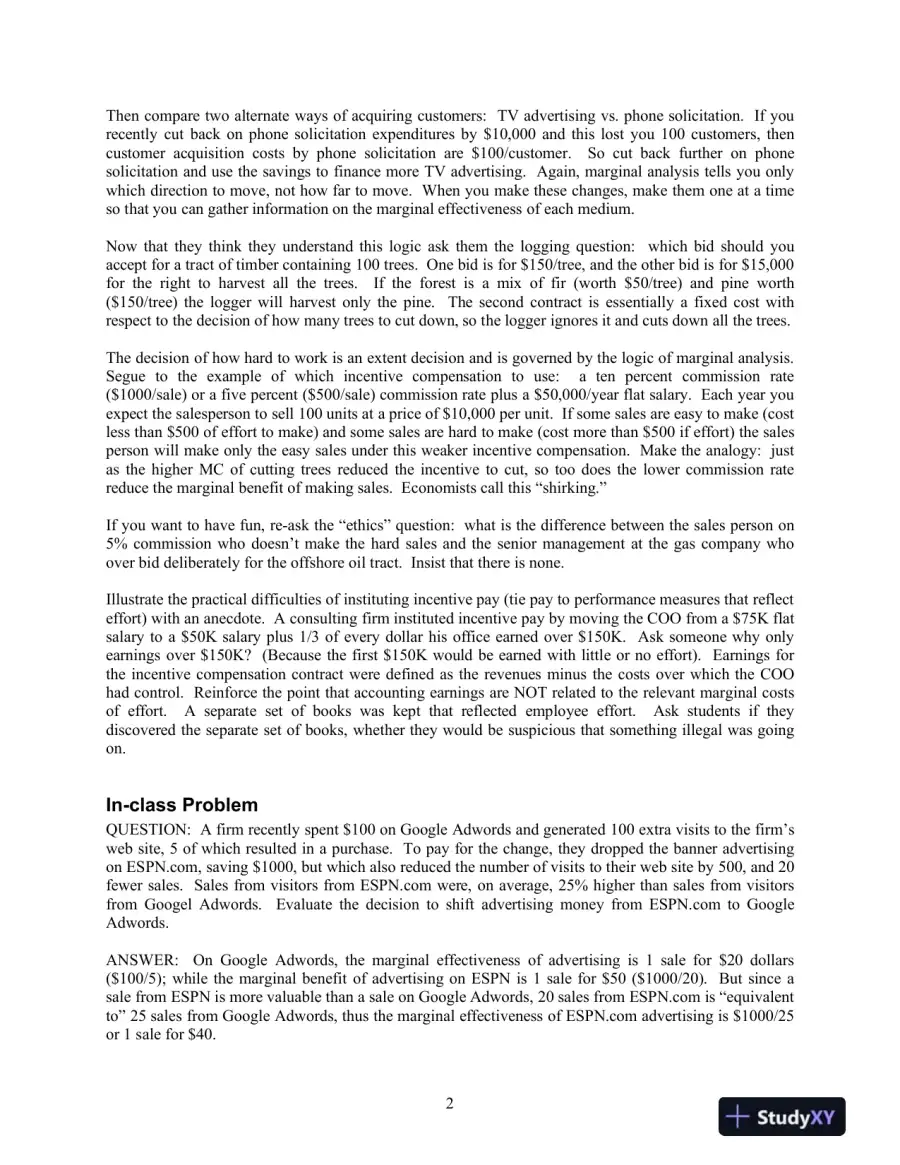 Managerial Economics, 3rd Edition Class Notes, page 13