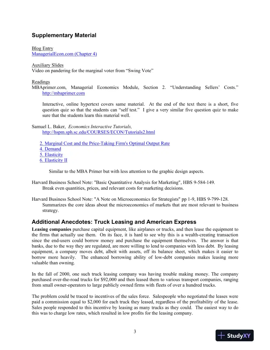Managerial Economics, 3rd Edition Class Notes, page 14