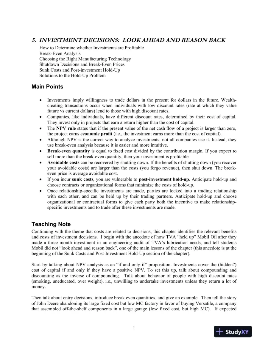 Managerial Economics, 3rd Edition Class Notes, page 16