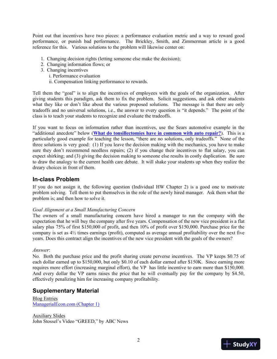 Managerial Economics, 3rd Edition Class Notes, page 3