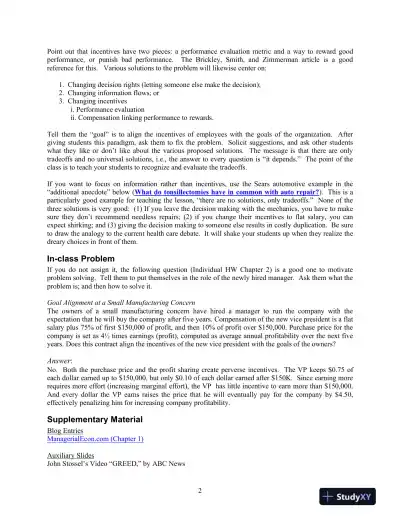 Managerial Economics, 3rd Edition Class Notes - Page 3 preview image