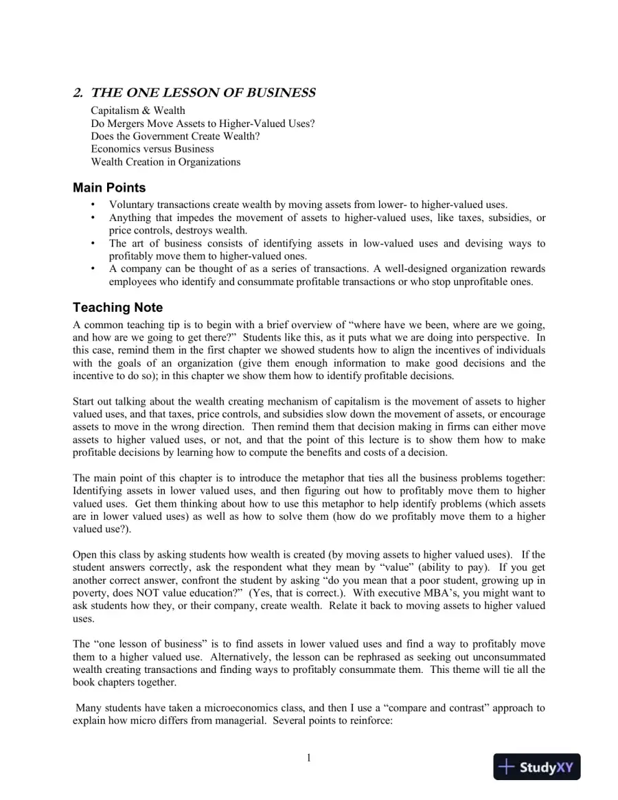 Managerial Economics, 3rd Edition Class Notes, page 6