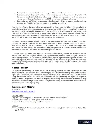 Managerial Economics, 3rd Edition Class Notes - Page 7 preview image