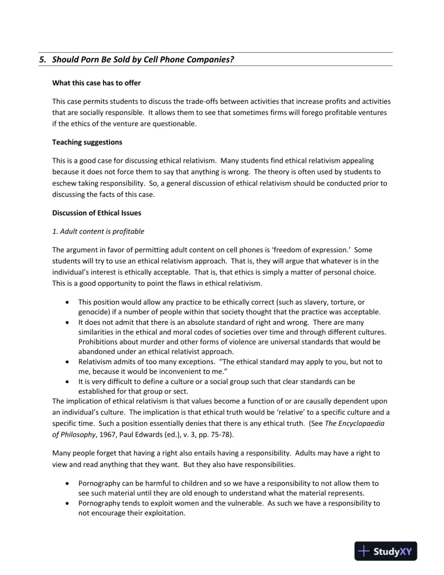 Business And Professional Ethics, 7th Edition Solution Manual, page 11