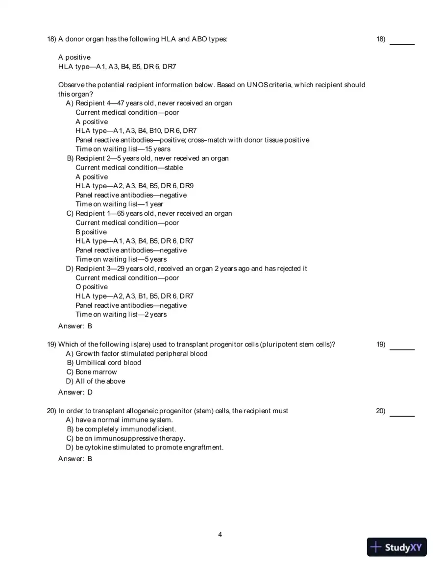 Clinical Laboratory Immunology, 1st Edition Test Bank, page 12