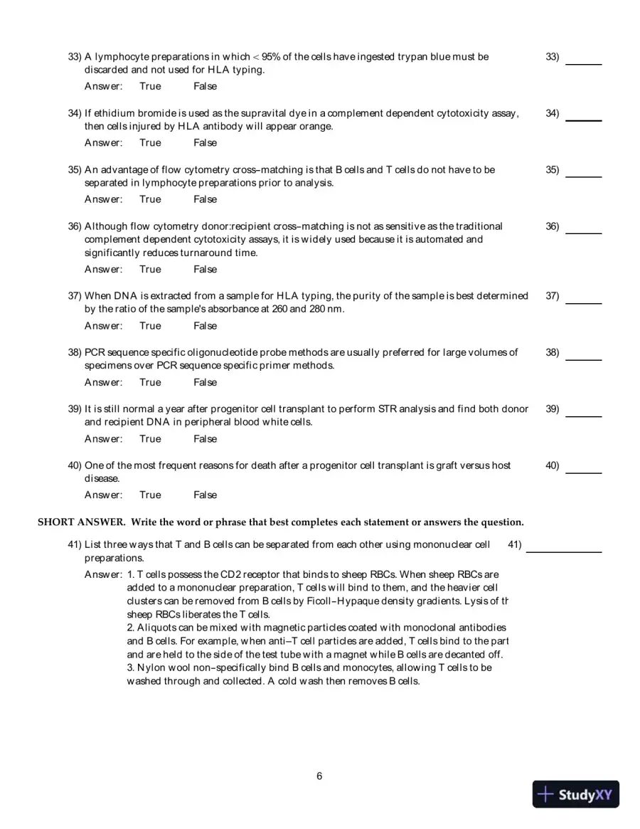 Clinical Laboratory Immunology, 1st Edition Test Bank, page 22