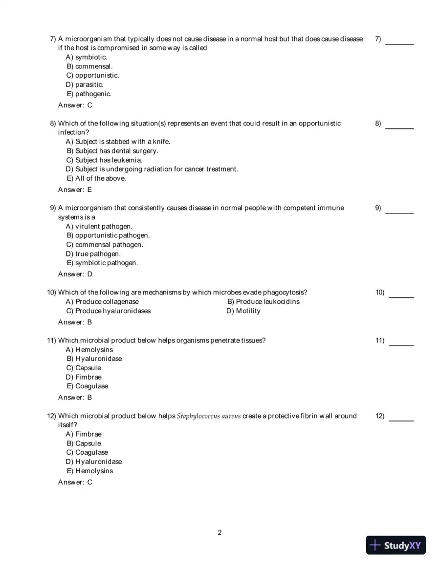 Clinical Laboratory Immunology, 1st Edition Test Bank, page 3