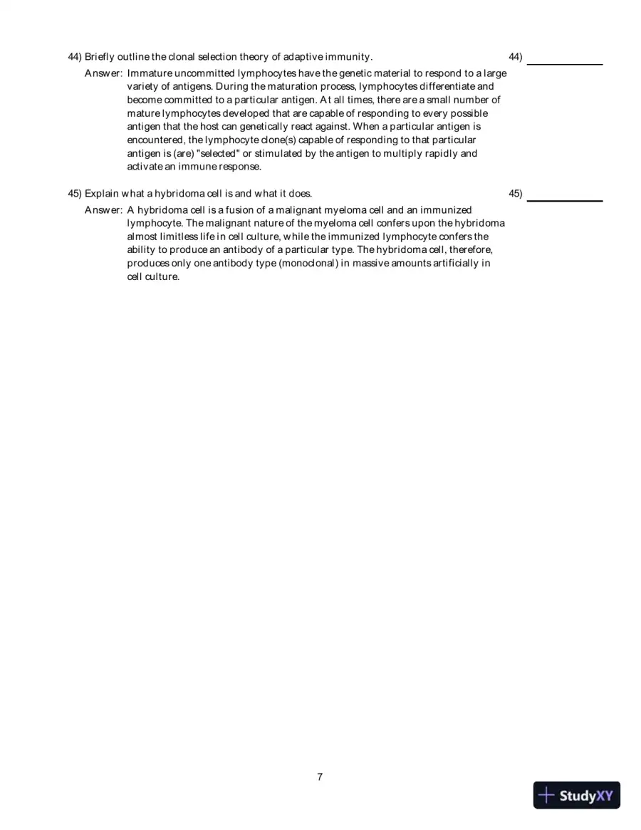 Clinical Laboratory Immunology, 1st Edition Test Bank, page 30