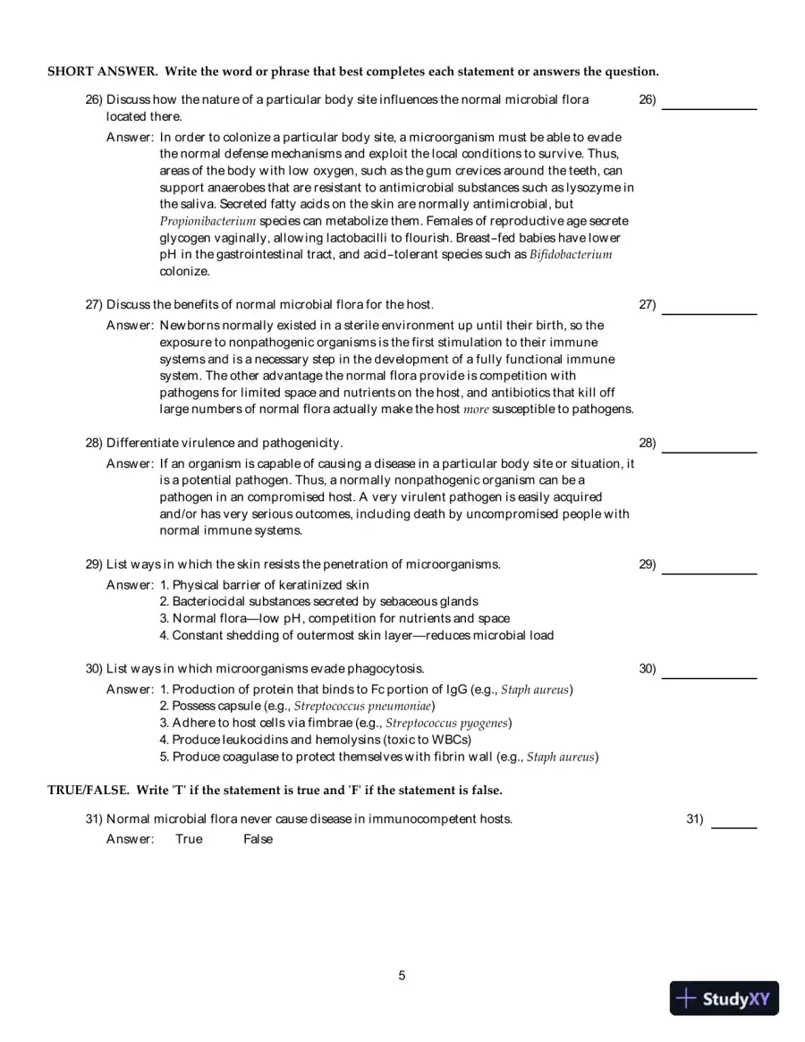 Clinical Laboratory Immunology, 1st Edition Test Bank, page 6