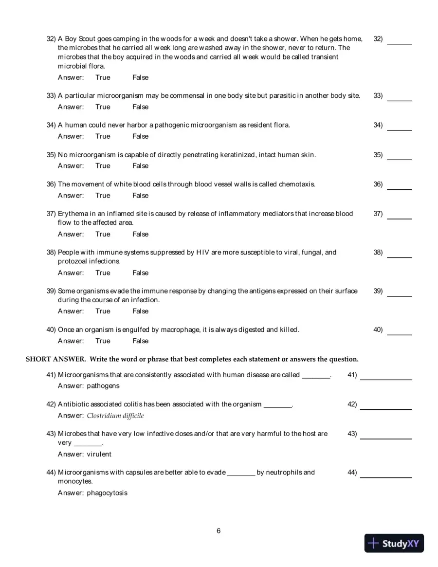 Clinical Laboratory Immunology, 1st Edition Test Bank, page 7