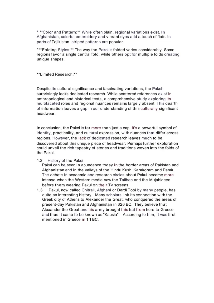Cultural Significance and History of the Pakol Cap, page 2