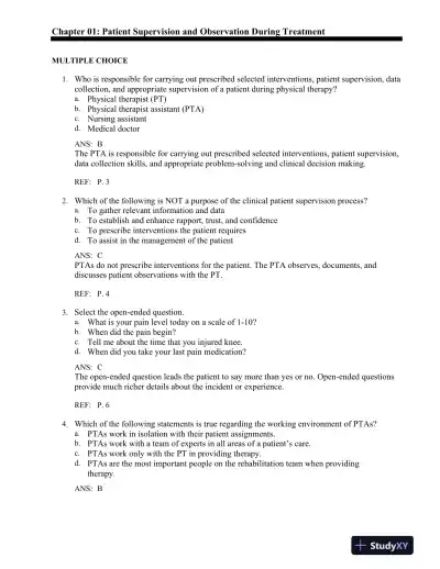 Fundamental Orthopedic Management for the Physical Therapist Assistant, 4th Edition Test Bank - Page 1 preview image