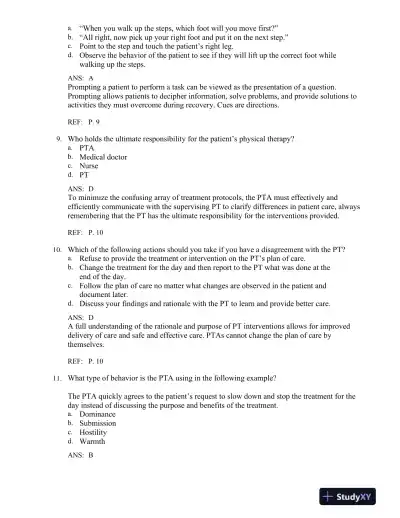 Fundamental Orthopedic Management for the Physical Therapist Assistant, 4th Edition Test Bank - Page 4 preview image