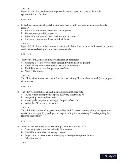 Fundamental Orthopedic Management for the Physical Therapist Assistant, 4th Edition Test Bank - Page 6 preview image