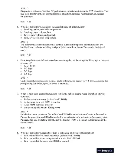 Fundamental Orthopedic Management for the Physical Therapist Assistant, 4th Edition Test Bank - Page 9 preview image