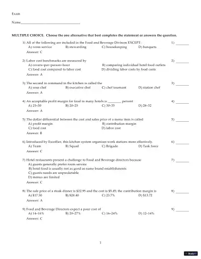 Test Bank for Introduction to Hospitality Management, 5th Edition - Page 18 preview image
