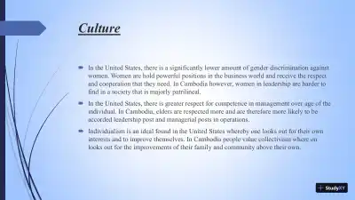 United States Vs Cambodia How They Relate To Operations Management. - Page 4 preview image