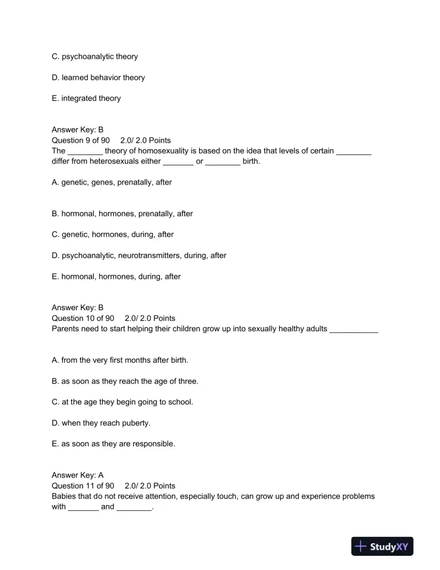 PSYC 101 Human Sexuality Final Quiz American Public University, page 5