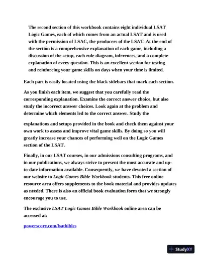 LSAT logic Games workbook (2020) - Page 16 preview image