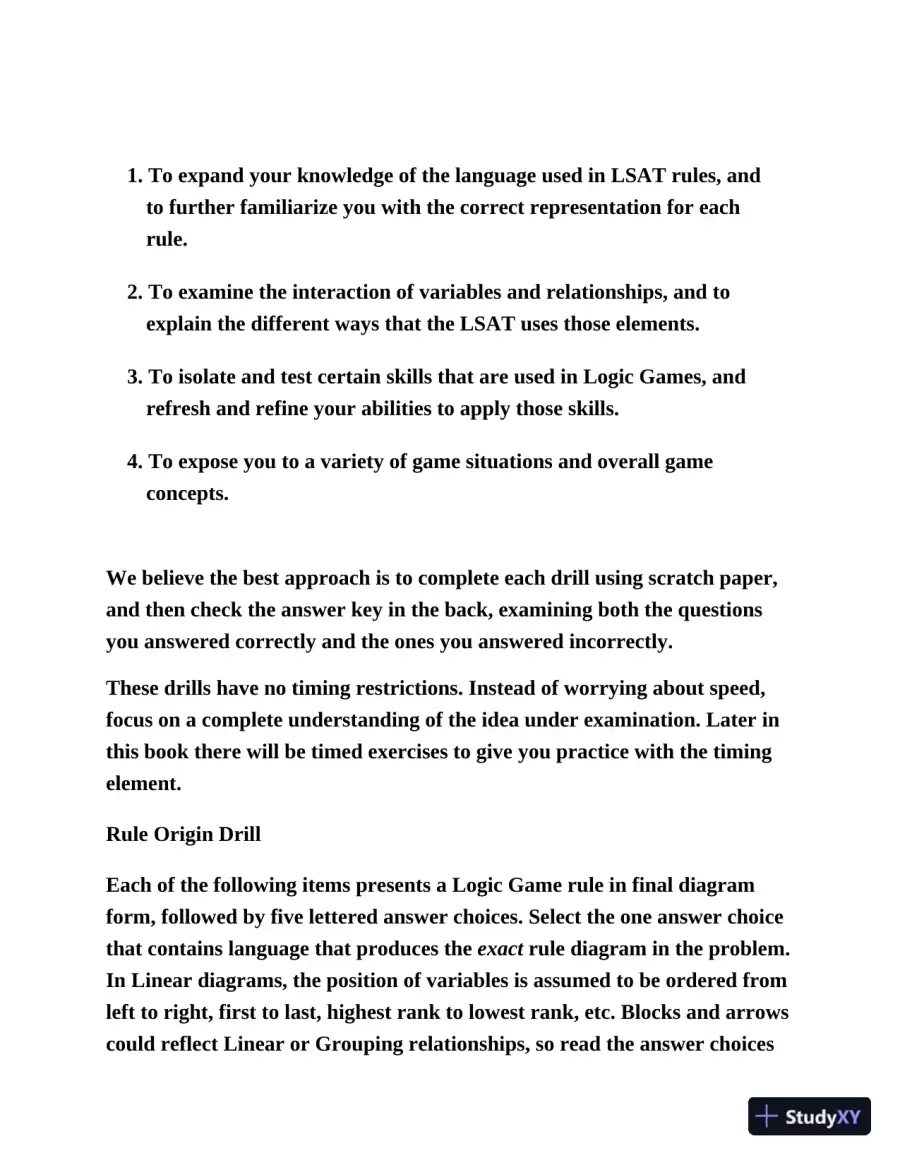 LSAT logic Games workbook (2020), page 19