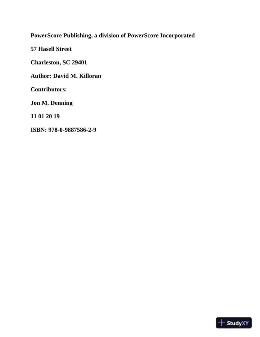 LSAT logic Games workbook (2020), page 6